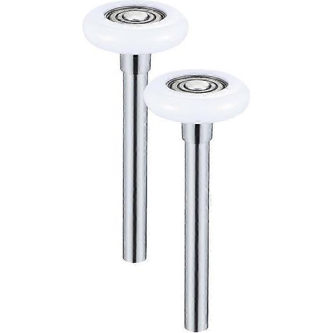Lot de 2 roulettes de porte de garage en nylon avec axes - roulettes de remplacement pour porte de garage (1/5)