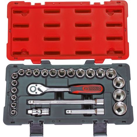 Juego de vasos, carracas y accesorios KS TOOLS ULTIMATE 1/2'' - 24 piezas - 922.0623 (1/3)