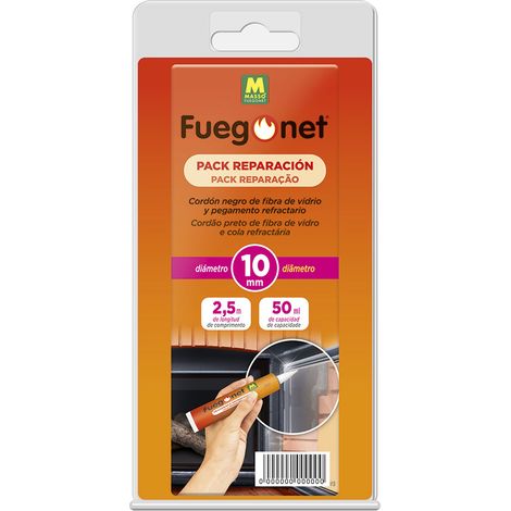 Pack réparation cheminée - MASSO - Cordon isolant 10mm - Colle 50ml - Réf. 85879