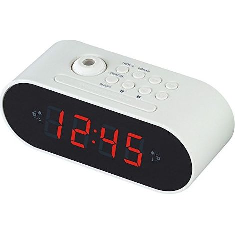 New Majestic RS-137 Reloj despertador digital Negro, Blanco