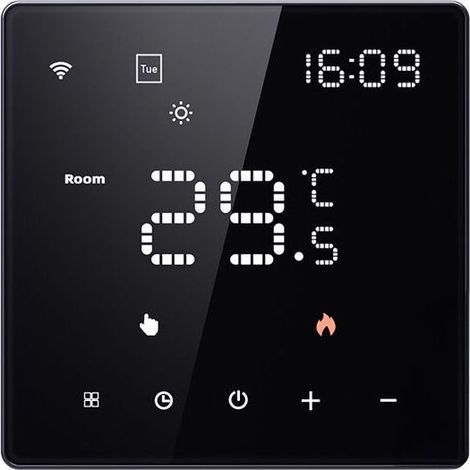 Contrôleur de température intelligent Tuya Wifi avec affichage numérique, thermostat multifonctionnel pour chaudière à eau/électrique/gaz, panneau de commande tactile, compatible avec (1/5)