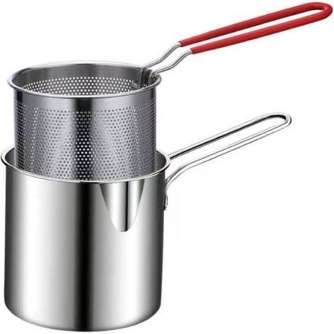 Friteuse avec crépine, chauffage par induction et gaz, petite friteuse domestique