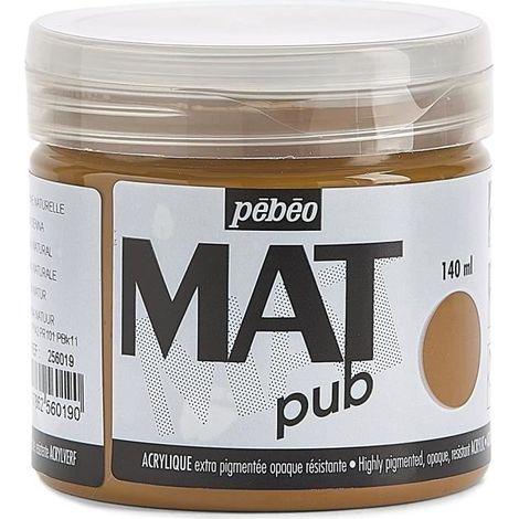 Peinture Acrylique - PEBEO - Sienne naturelle - 140ml - Finition Mat - Couleur Opaque (1/4)