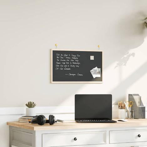 Teenpull – Kreidetafel mit Rahmen aus massivem Kiefernholz Schwarz 60 x 40 cm (1/5)