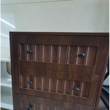 MEUBLIV Kommode mit 3 Schubladen 60x40x79 cm, dunkelbraun – kompakter Stauraum aus MDF (1/5)