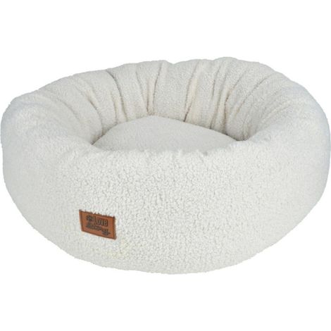 Panier Donut pour Chien & Chat "Wooly" 55cm Écru (1/5)