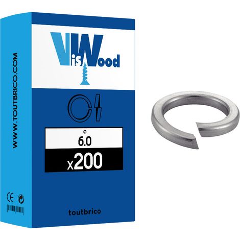 200 rondelles growder Ø6mm inox A2 - Viswood