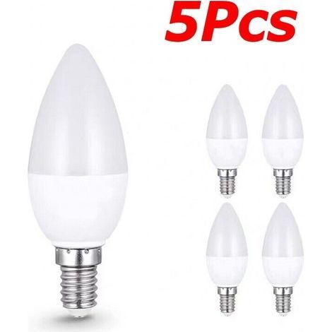 Lampadina LED E14, 5 pezzi, lampada da interni, luce bianca calda e fredda, lampadario decorativo per la casa, 10W (1/5)