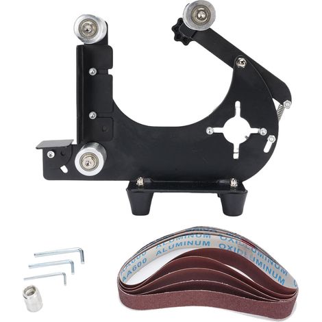 Adaptador M10 para lijadora de banda, compatible con amoladoras angulares, con tensión ajustable, para lijar, pulir y abrillantar. (1/5)