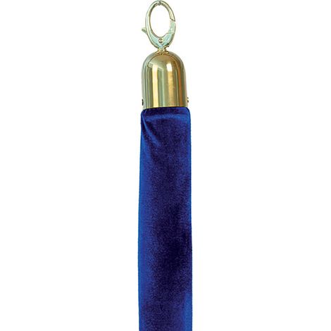corde velours pour poteau classique  - Embouts dorés - 150cm - Securit (1/4)