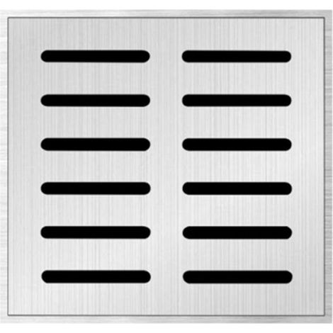 Grille de Drainage en Acier Inoxydable, Antidérapante et Résistante, pour Jardin, Terrasse et Allée Extérieure, Couverture d'Égout avec Cadre(15x15cm) (1/5)