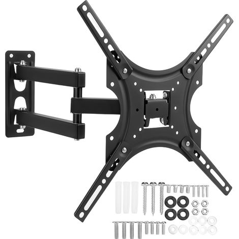 Support Mural TV Orientable pour écrans 32-55 Pouces LED LCD Support TV avec VESA Max de 400x400mm Capacité Max de 40 kg (1/5)