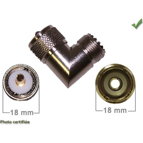 RACCORD COUDEE PRISE CB PL259M-PL259F -UNITE-