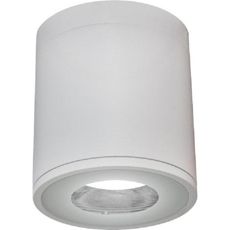 Trade Shop - Foco Lámpara De Techo Casquillo Gu10 Redondo Exterior Led Resistente Al Agua -      Blanco (1/4)
