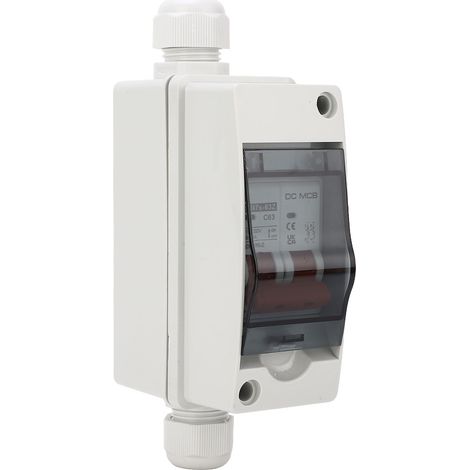 Disjoncteur miniature SG DC 2P 63A 1000V, interrupteur sectionneur étanche IP65 pour système photovoltaïque solaire (1/5)