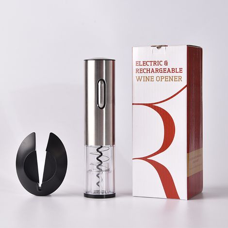Coffret ouvre-bouteille, ouvre-bouchon de sommelier, tire-bouchon électrique professionnel en acier inoxydable rechargeable pour la maison et le restaurant (1/5)