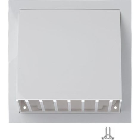 125mm Blanche Grille D'aération avec Clapet Anti-retour - Grill de Ventilation en ABS Plastique - Protège la Façade et Empêche l'entrée D'air Froid (1/5)