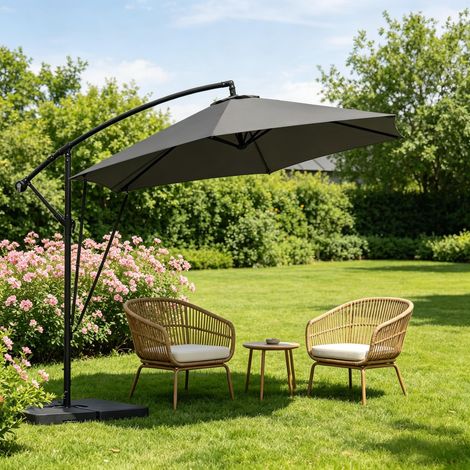 Klappbarer Garten-Sonnenschirm, UV-beständiger Außen-Sonnenschirm für Pool, Terrasse oder Balkon – windfest und leicht transportabel
