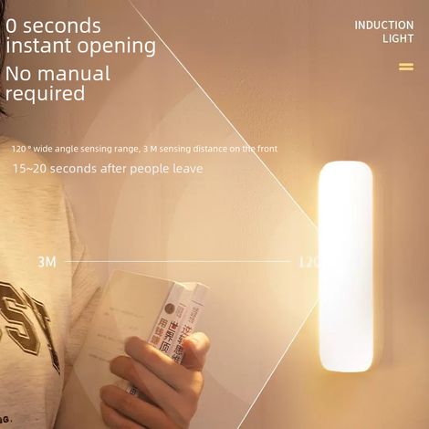 Veilleuse À Détection De Mouvement - LED Rechargeable Par USB - Pour Chambre Couloir Table De Chevet - 1 Pièce (1/2)