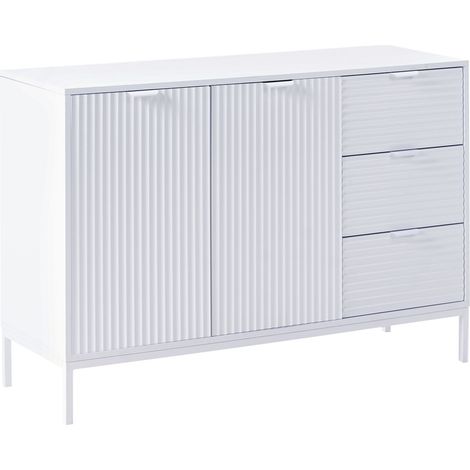 Credenza 2 ante MDF bianche con gambe in metallo Adelaide (1/5)