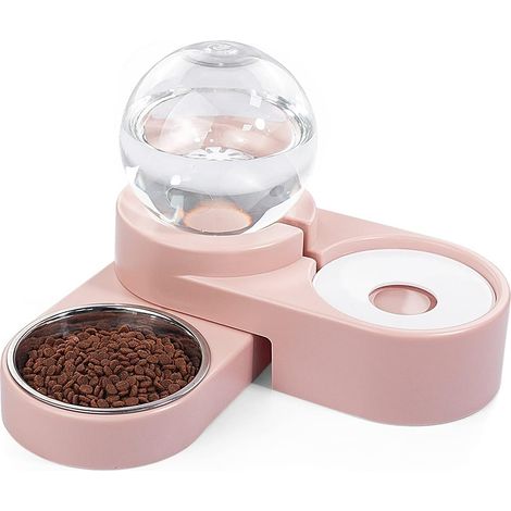 Distributeur d'eau pour chat 1.8L Distributeur d'eau automatique pour chien Distributeur d'eau pour chat Rose (1/5)