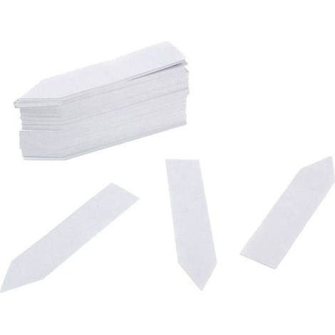 Bulk plastic garden labels, 100 pieces, nursery pot markers, 10cm x 2cm.