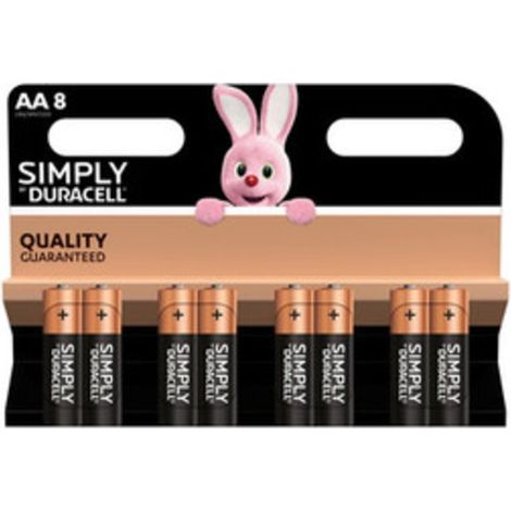 DURACELL SIMPLY ALCALINA STILO 8 PZ MN1500