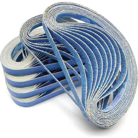 30 Pièces Bandes abrasives 13 x 457 mm, 5 x Grain 40/60/80/120/180/240 (1/5)