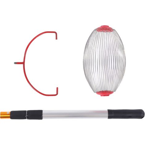 Ramasse-noix Acier Inoxydable Manche Télescopique Réglable 48-105cm Collecteur de Fruits à Coque et Balles de Tennis (1/5)