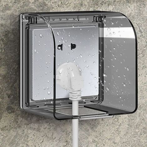 Sortie Couvercle Childproof 86 modèle universel Boîtier de Prise étanche 12.2×10.8×7.3 CM Prises extérieures étanches pour interrupteur (1/5)