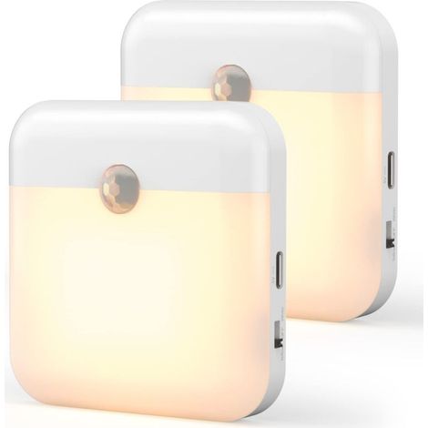 COONOOR LED-Nachtlicht, Bewegungsmelderlampe für den Innenbereich, automatisches Nachtlicht mit magnetischer Befestigung, Nachtlicht für Kinder und Babys (2er-Pack)