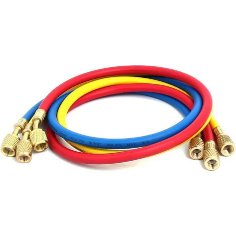 3pcs 0.93M 1/4 Pouces SAE à 5/16 Tuyau de Charge réfrigération (1/4)