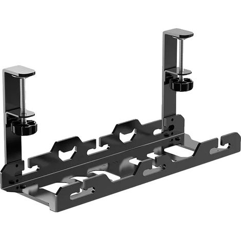 Vassoio portacavi, struttura in metallo resistente, facile installazione, nero - 40 cm (1/2)