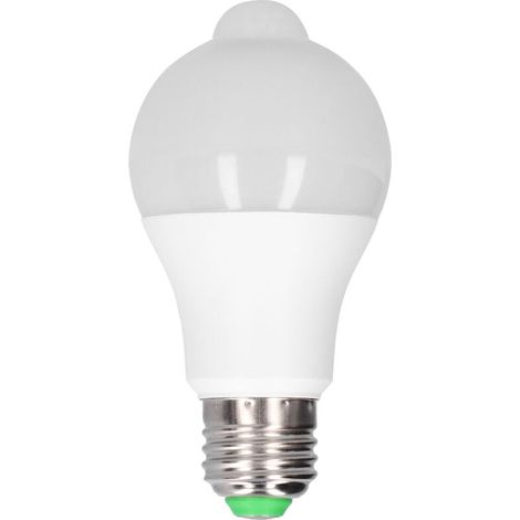 Ampoule LED E27 Détecteur de Mouvement PIR pour Couloir Chambre Escalier 85-265V Blanc Chaud (1/4)