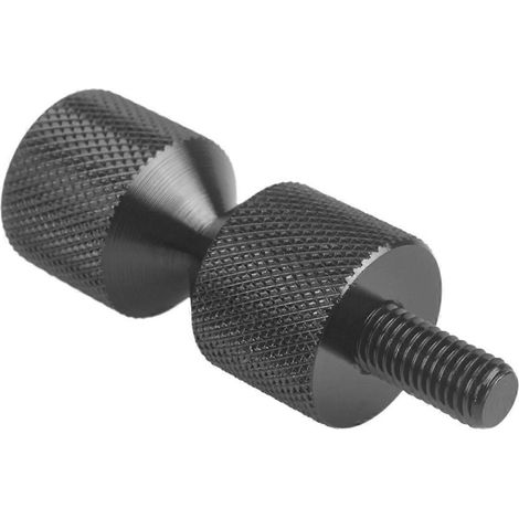 goupilles à bride en aluminium à deux trous, 1-1/8 pouce et 1-5/8 pouce, noires (1/5)