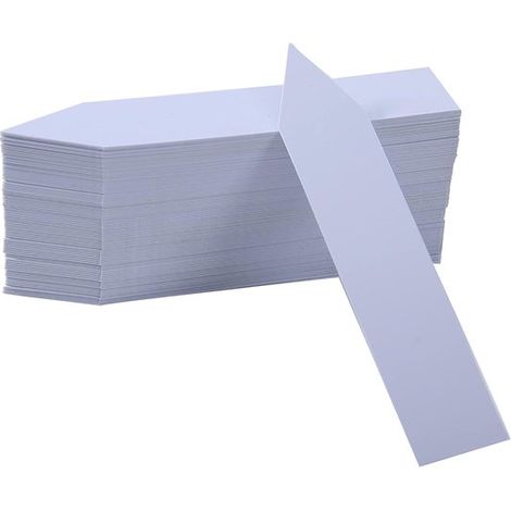 Etichette per semi da piantare, segnaposto per giardino, etichette per vasi, 300 pezzi, plastica, 10 x 2 cm, bianco (1/5)