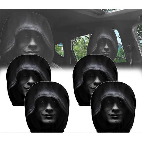Lot de 4 housses d'appui-tête Spot Creep Foul pour femmes décorations et accessoires de voiture Halloween (1/4)