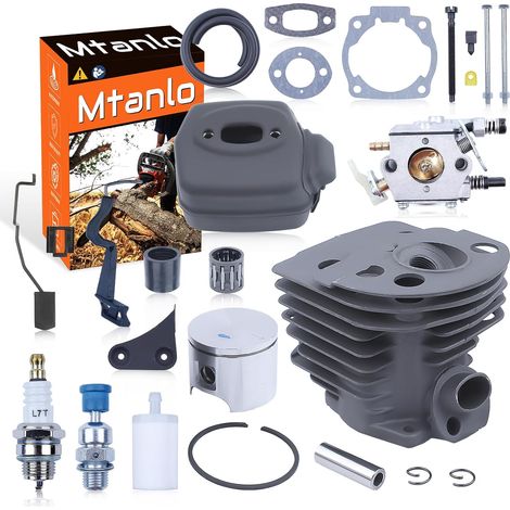 Pour Husqvarna 55 51 pour pièces de tronçonneuse, kit de cylindre de 46 mm, 503609171, 501766605, 503218202, 503281504 (1/5)