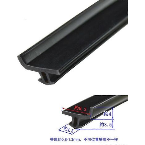 Bandes d'étanchéité EPDM 10M pour pont de porte/fenêtre en aluminium, isolation acoustique étanche (MK006) (1/5)
