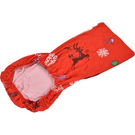 Housse de chaise de Noël en fibre de polyuréthane extensible et anti-pliage, motif flocons de neige, idéale pour les fêtes de fin d'année à la maison. (1/5)
