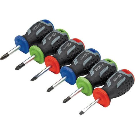 Set, assortiment de 6 tournevis courts compactes tom pouce stubby (1/3)