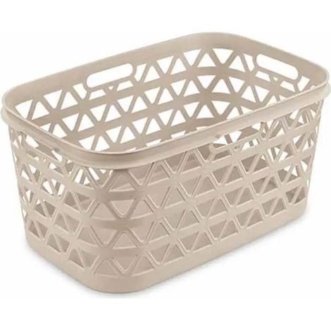 Cesta portabiancheria Oceana bianca 45l cm 57,1x37,1x27,1 h