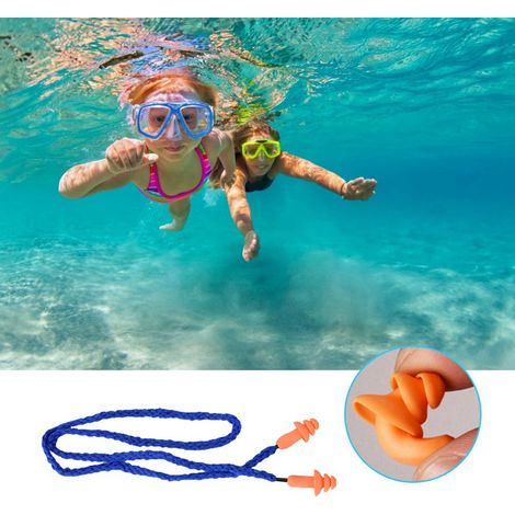 10 paires de bouchons d'oreille antibruit en silicone souple en forme de sapin de Noël (1/5)