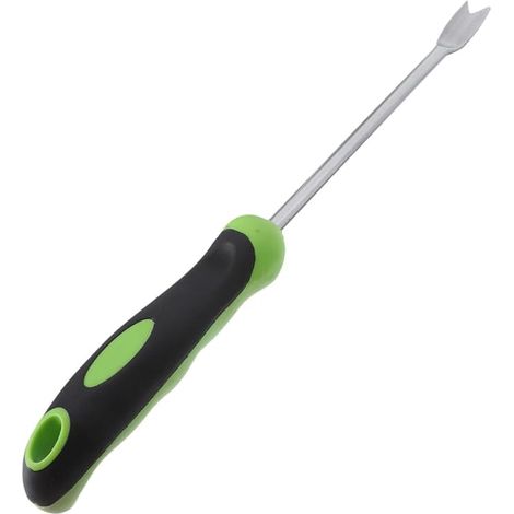 Désherbeur Manuel en Acier Inoxydable, Outil D’arrachage de Mauvaises Herbes L Forme, Pelle Multifonction pour Jardinage, Ameublir Terre et Transplanter, Adapté Potager et Balcon (1/5)