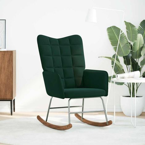 Chaise à bascule Vert foncé Velours (1/5)