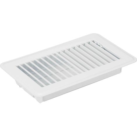 Registre de Sol 8 X 4 Pouces, 1 Pièce, Couverture de Ventilation D'Air en Acier Réglable, Grilles de Sol Faciles à Ajuster pour La Maison, Le Bureau, Blanc (1/5)
