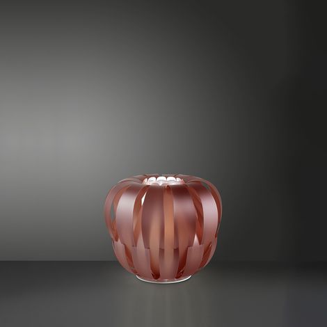 Lampada Ricaricabile Da Tavolo Queen Polilux ® Pink Metal 1 Luce Led D42Cm