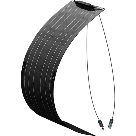 Panneau Solaire Souple 50W 12V, Monocristalline Panneau Photovoltaique Léger étanche pour yacht, véhicules de loisirs, toit, batteries 12V (1/5)