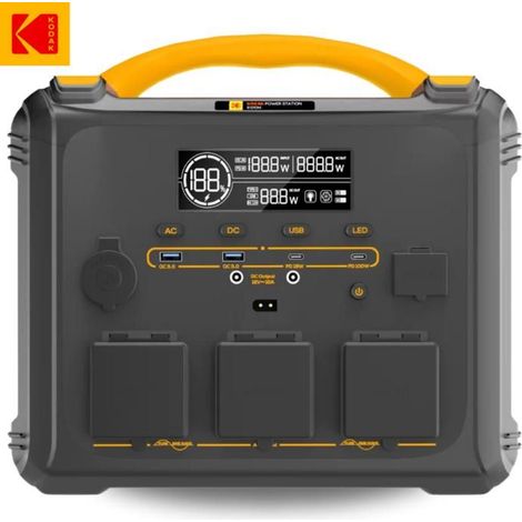 Groupe électrogène solaire - KODAK - S1210 - 1102,5Wh - 2400W - Batterie LiFePO4 (1/5)