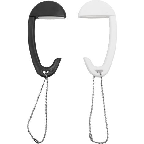 E-Shaped Tabletop Bag Hanger, Pack of 4 Lightweight Hooks for Handbags, Backpacks and Earphones, Detachable Desktop Organizer for Home, Office, Travel (1/5)